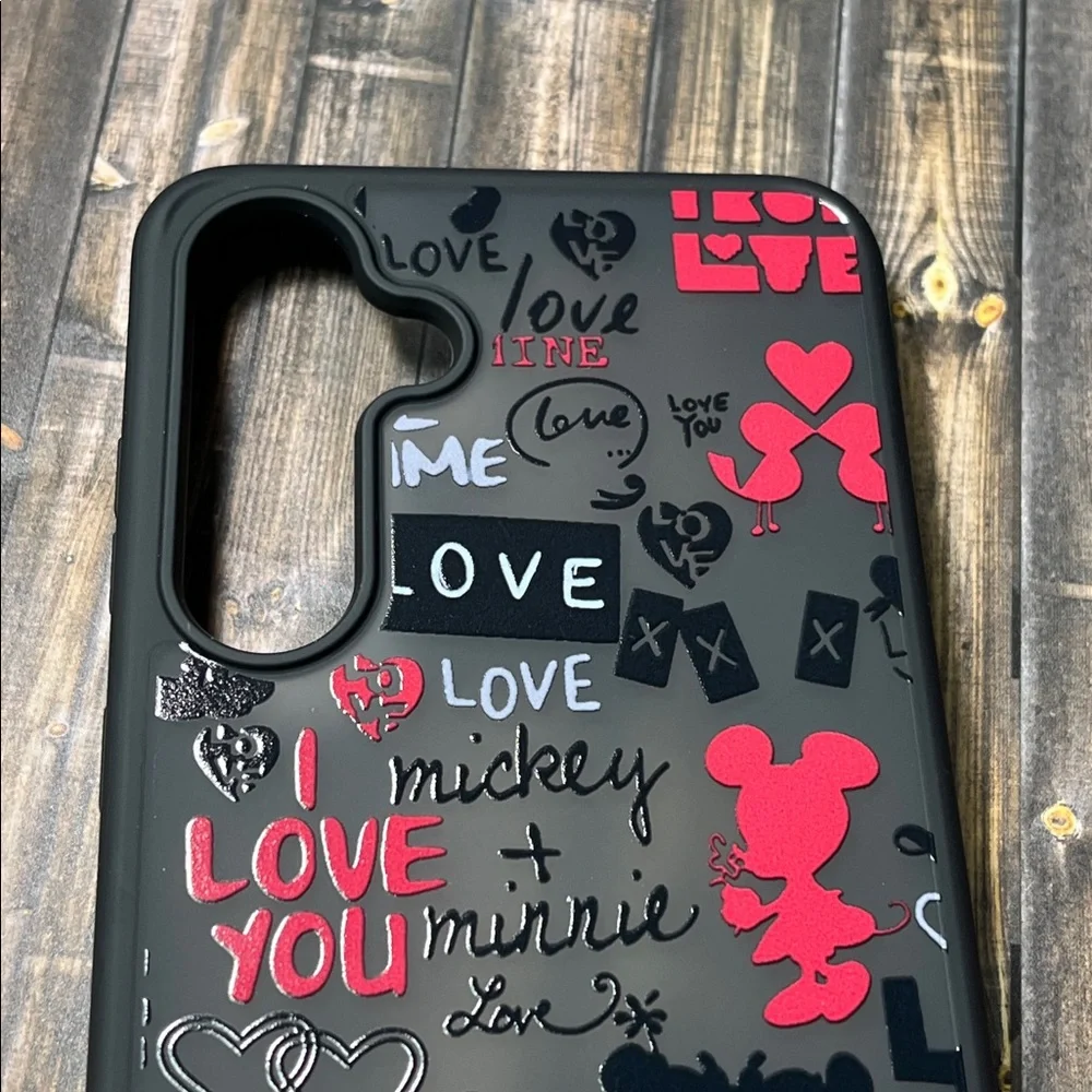 5for$10 Red and Black Love you Mickey Mouse Samsung Galaxy S24+ Phone Case